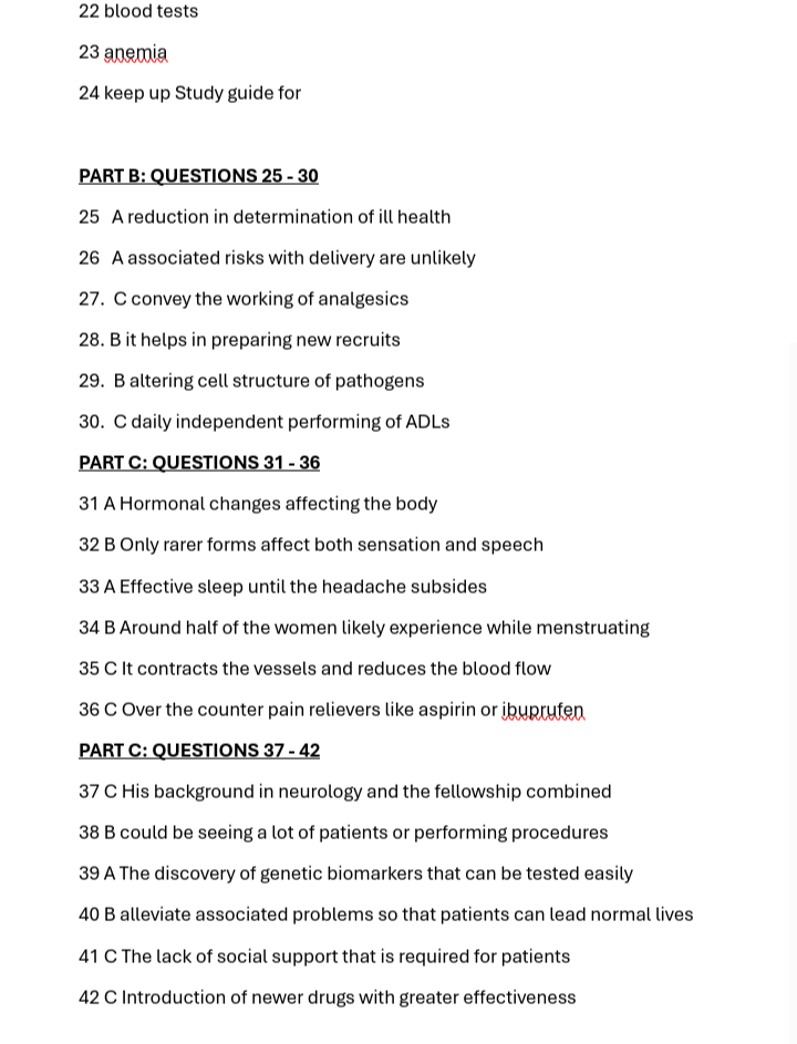 OET Listening Practice Set 1 Answer Page 2