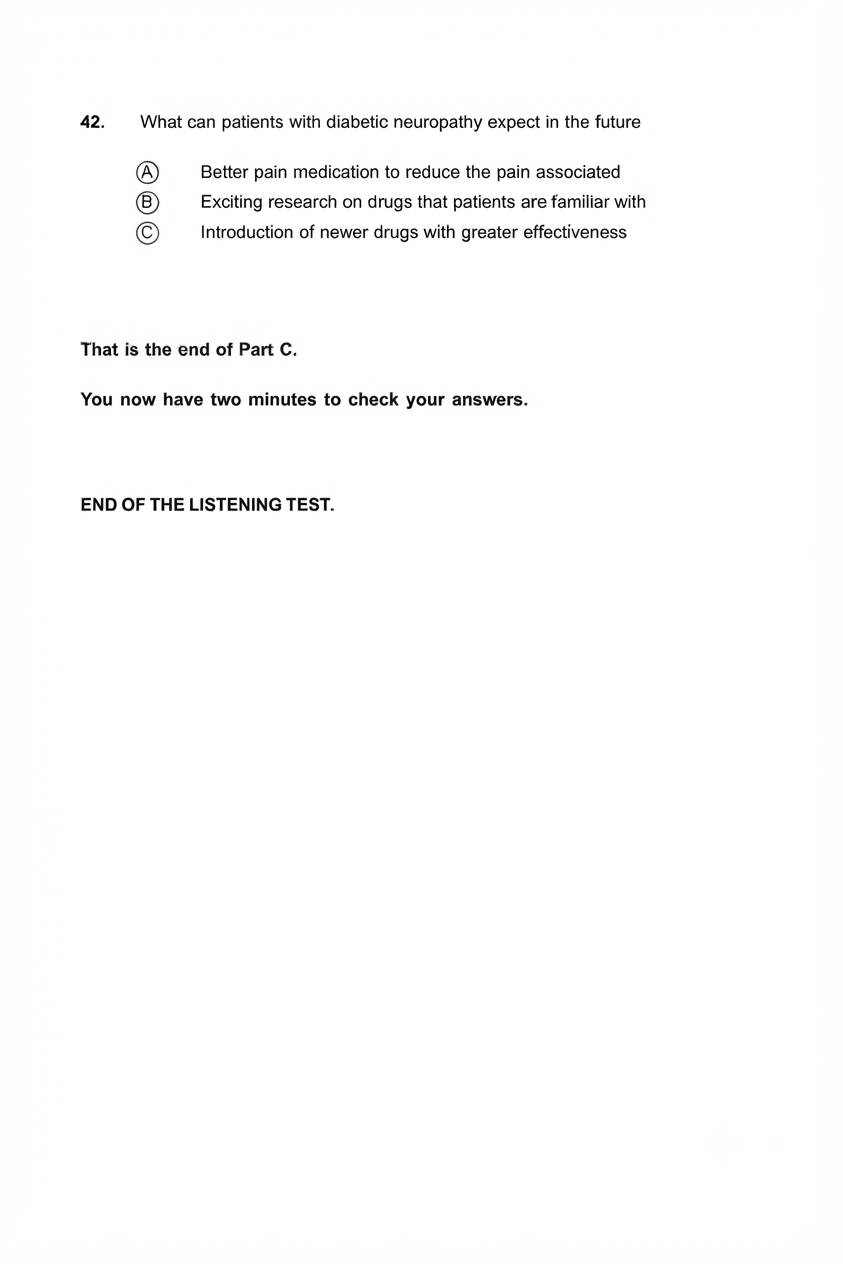 OET Listening Practice Set 1 Question Page 8