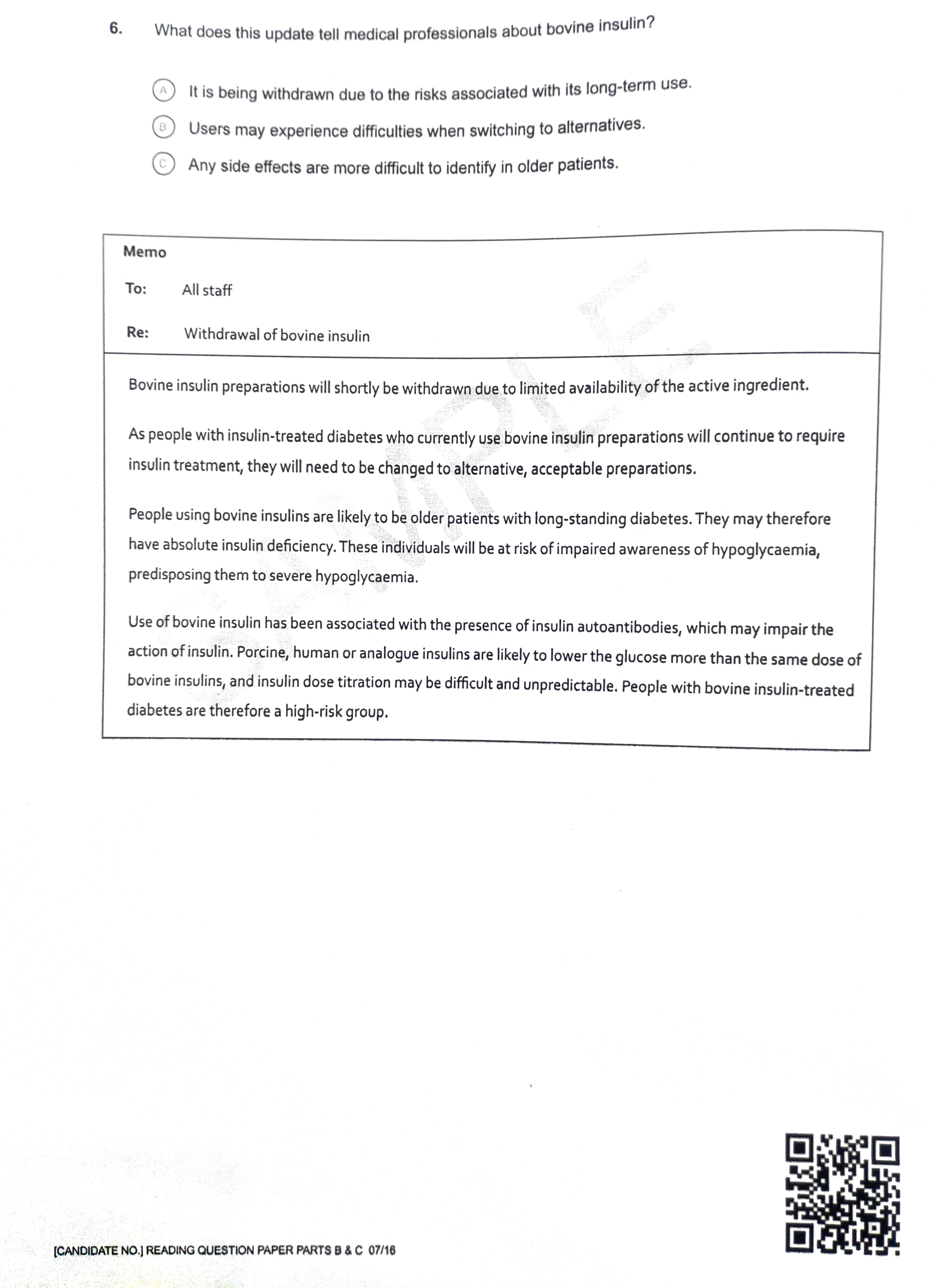 OET Reading Practice Set 1 Page 11