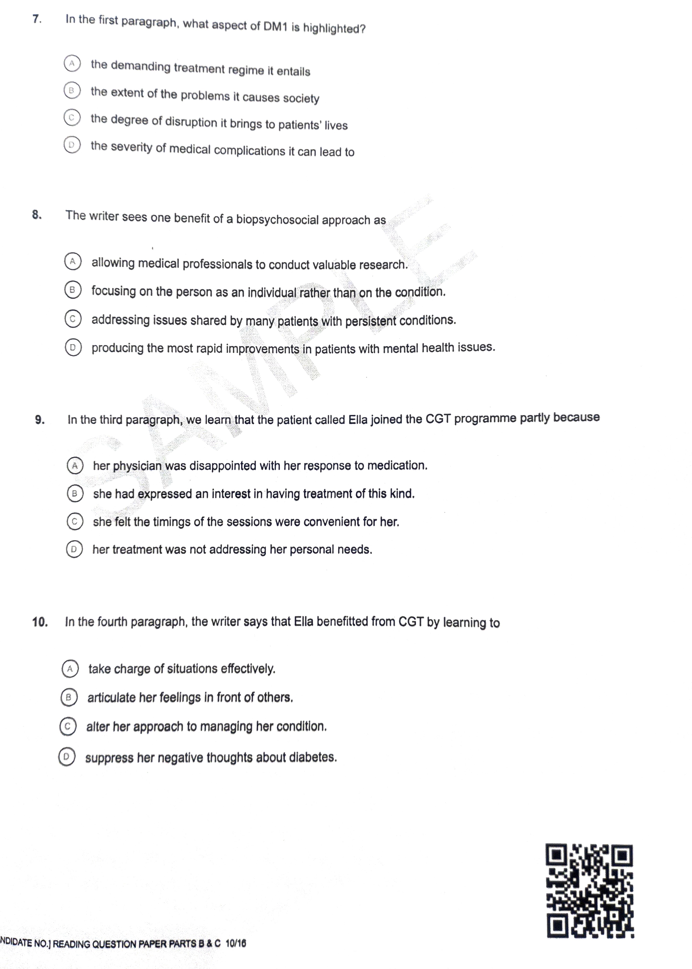 OET Reading Practice Set 1 Page 14