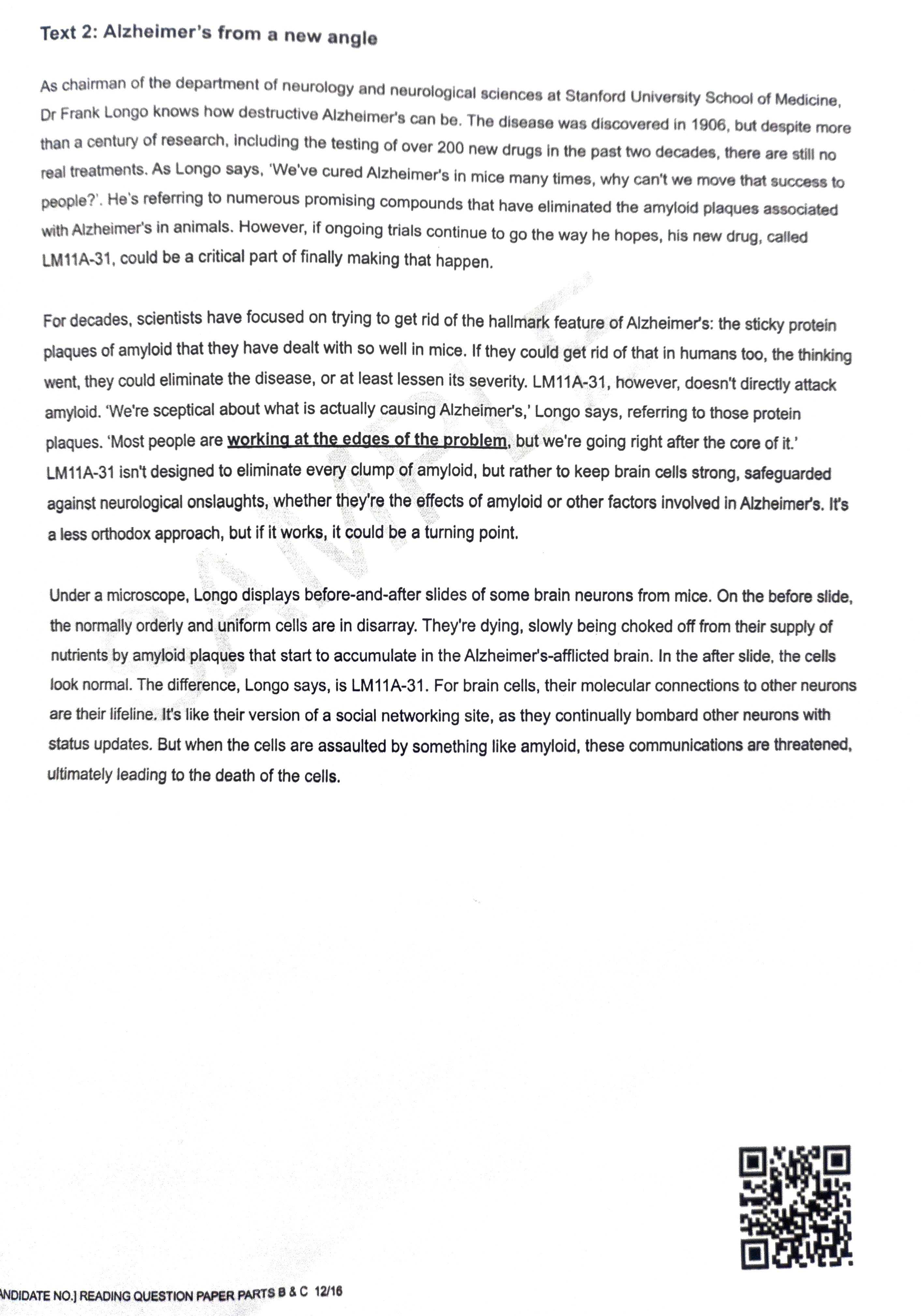OET Reading Practice Set 1 Page 16