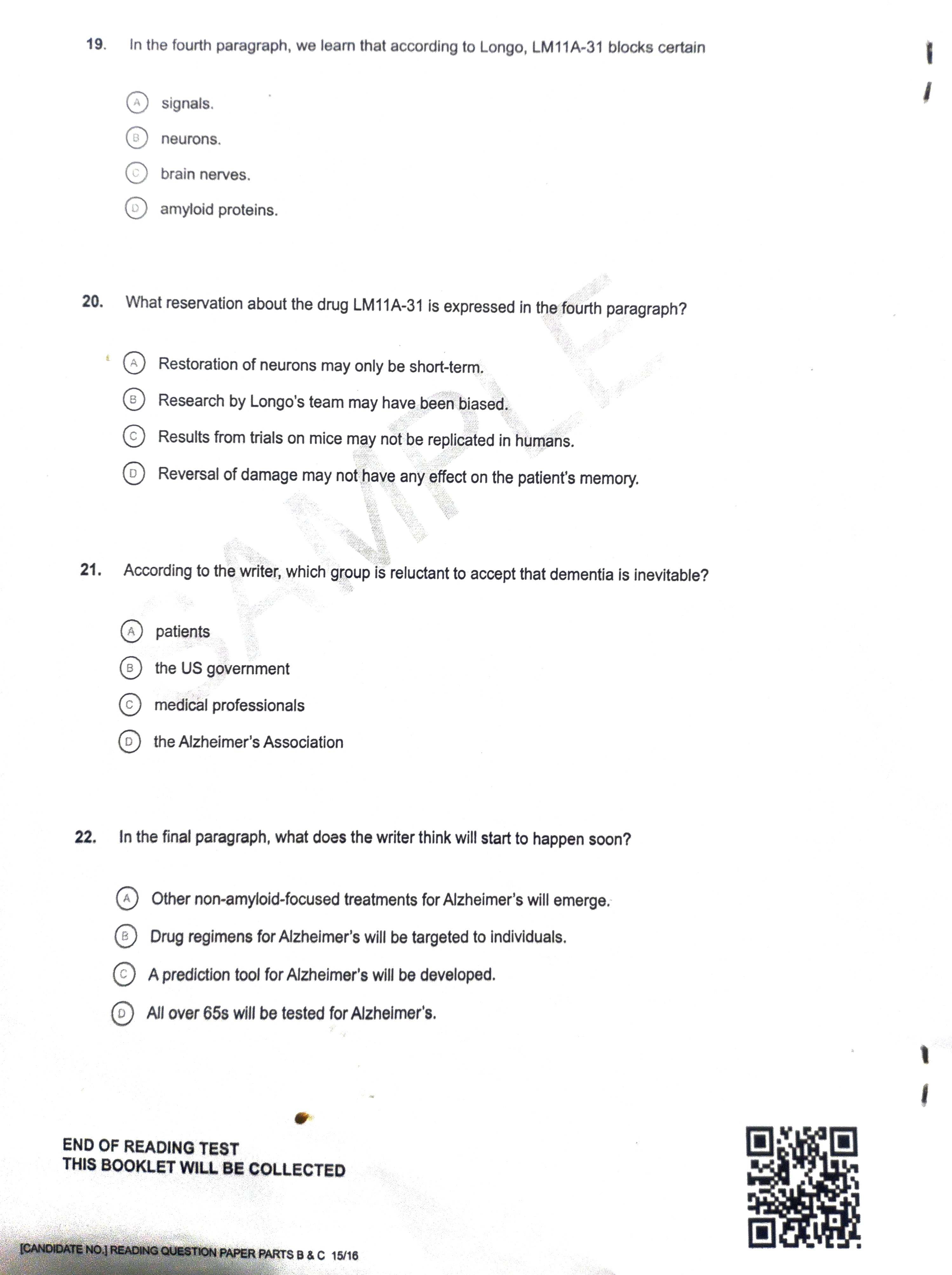 OET Reading Practice Set 1 Page 19