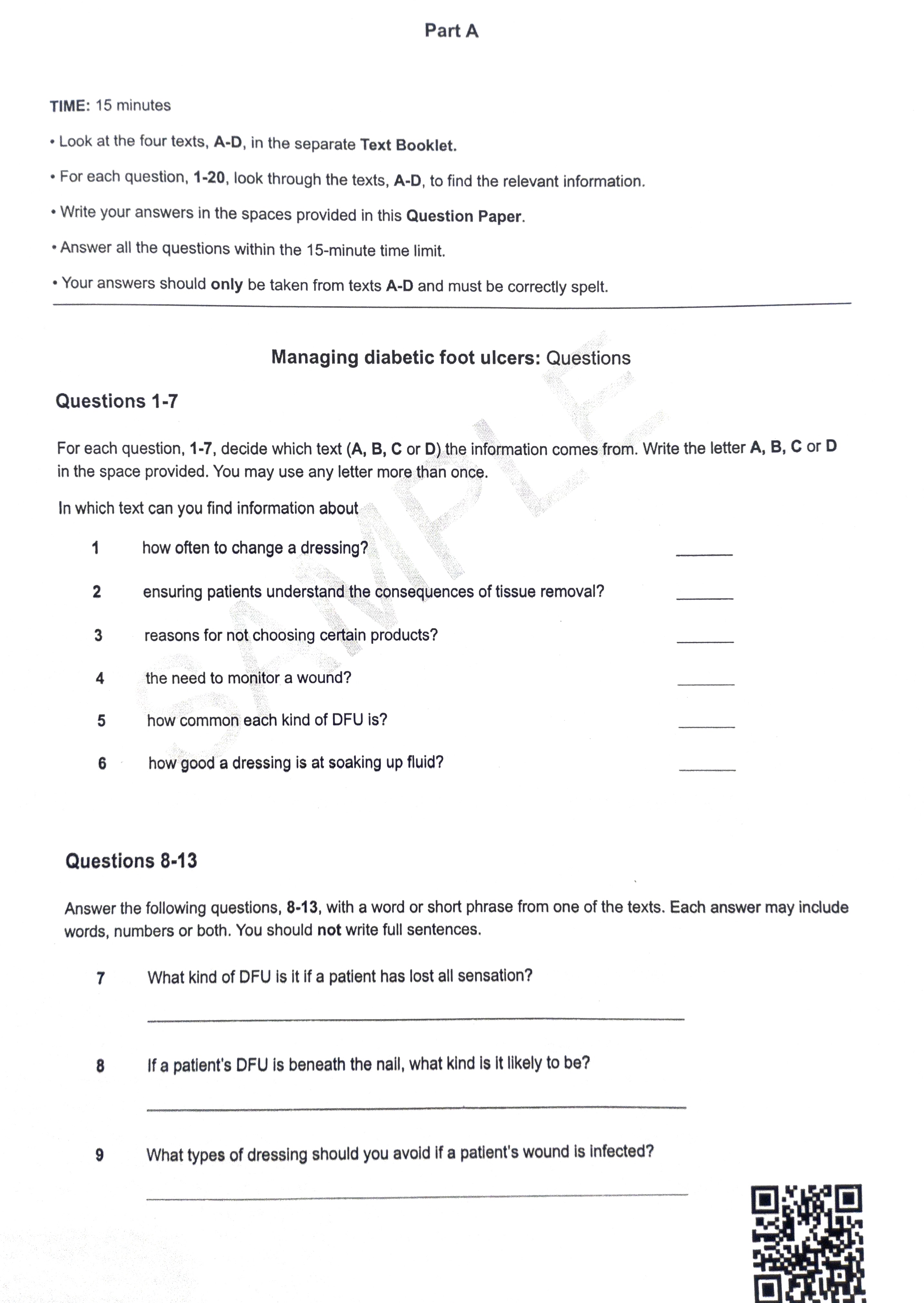 OET Reading Practice Set 1 Page 4