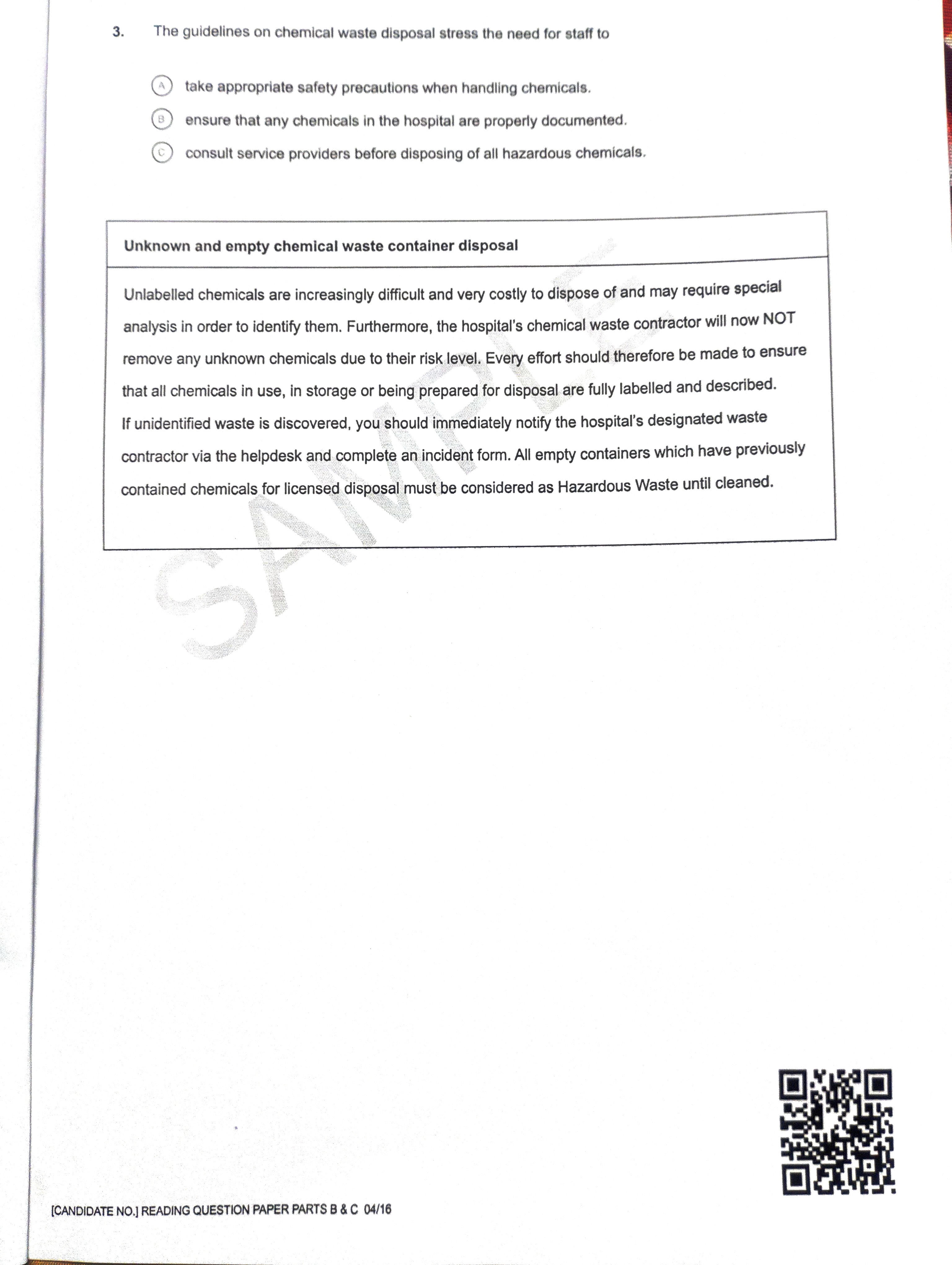 OET Reading Practice Set 1 Page 8