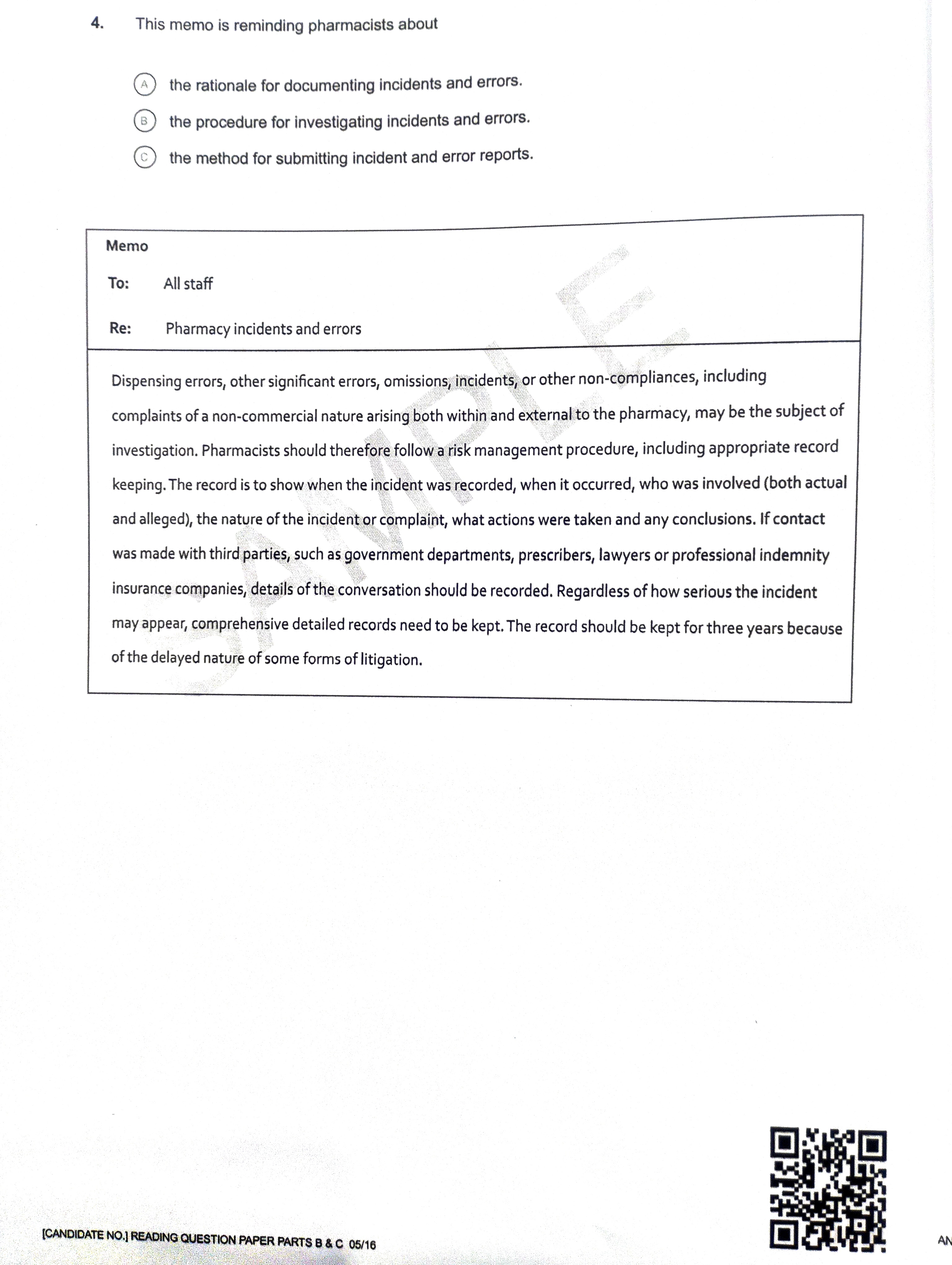 OET Reading Practice Set 1 Page 9